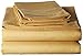 Anili Mili's Triple Stitch Embroidery Affordable 4 PC Bed Sheet Set - Queen Size, Yellow Camel Gold