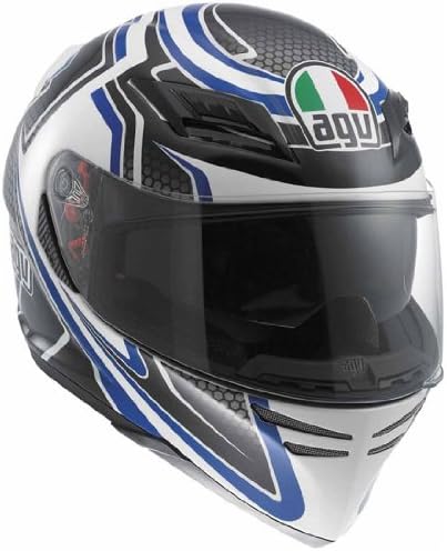 AGV Horizon Racer Full Face Motorcycle Helmet - Blue (Large)