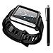 SQdeal® Fashion Black Watch Wrist Strap Wristband for Apple iPod Nano 6 6g 6th Gen Generation Cover Case with Touch Stylus Pen