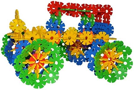 ColorMixs Snowflakes Gear Flakes 300 Piece Gears Interlocking Plastic Disc Set Building Blocks Therapy Tools 3D Puzzle