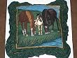 River Run 16" Zippered Throw Pillow Featuring Horses in the wild