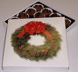 Scott's Cakes 1 lb. Milk Chocolate Raisin Cluster in a Wreath Box