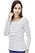 Bearsland Maternity Women Striped Long Sleeves Maternity Nursing Top,Black/White,Medium
