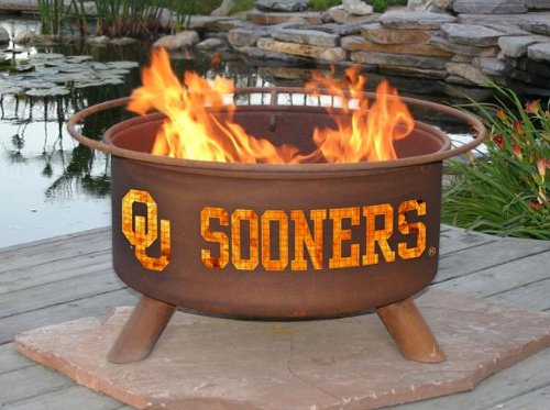 University of Oklahoma Sooners Portable Steel Fire Pit Grill