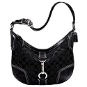 AUTHENTIC COACH HAMPTONS SIGNATURE HOBO 11576 (Black/Black)