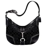 AUTHENTIC COACH HAMPTONS SIGNATURE HOBO 11576 (Black/Black)