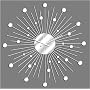 Starburst Retro Wall Clock, Silver