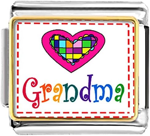 LuckyJewelry Grandma Etched Italian Charm Sale Cheap fit Nomination Link Bracelet