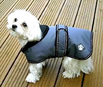 Danish Design Dusty Blue Luxury Waterproof Dog Coat (40cm (16") )