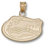 University Of Florida Gator Head 1/2 Pendant (14kt)