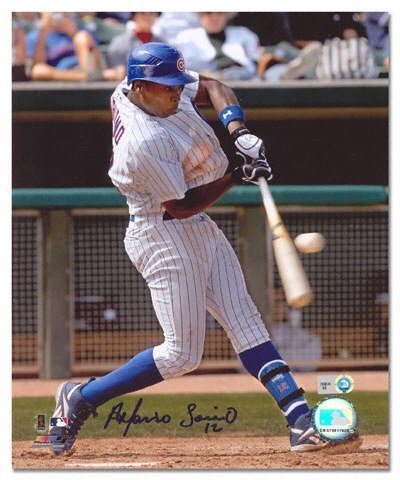 Alfonso Soriano Chicago Cubs - Hitting - Autographed 8x10 Photograph