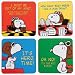 PEANUTS Snoopy Joe Cool Red Baron Set 4 COASTERS New