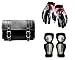 Auto Pearl Premium Quality Bike Accessories Combo Of Premium Quality Square Saddle Bag. & Fox Hand Grip Glove Black & Red 1 Pair. & Corolla Premium Quality Steel Plated Motorcycle Riding Knee Guard (Black Matt Silver , Set of 2) RS.3466.00