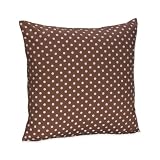Pink and Brown Mini Polka Dots Decorative Throw Pillow