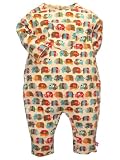 Elephant Parade Coverall by Zutano - Multi-colored - 0-6 Mths