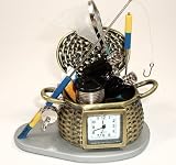Collectible Miniature Quartz Clock Fishing Tools Style