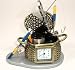 Collectible Miniature Quartz Clock Fishing Tools Style