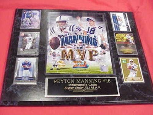 Peyton Manning 6 Card Collector Plaque