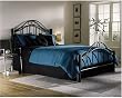 Linden Bed Queen Size with Headboard, Footboard and Frame in Ebony Finish By Fashion Bed Group