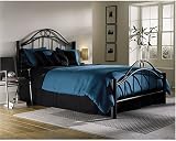 Linden Bed Queen Size with Headboard, Footboard and Frame in Ebony Finish By Fashion Bed Group