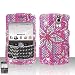 Sparkling White Pink Hawaiian Flower Full Diamond Rhinestones Bling Design - Snap On Hard Cover Protector Faceplate Case for Blackberry Curve 8300 8310 8320 8330