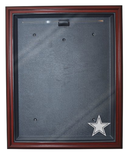 Dallas Cowboys Cabinet Style Jersey Display, Mahogany
