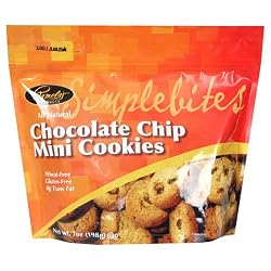 Pamela's Products Simplebites Chocolate Chip Mini Cookies, 7-Ounce Pouches (Pack of 6)