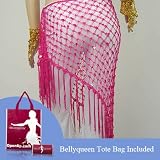 Bellyqueen™ Belly Dance Hip Scarf & Shawl, Deluxe V-Shape, Tote Bag Included