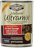 Natural Ultramix All-Beef Sausage Links & Sweet Potato Entree Grain-Free for Adult Dogs, 13.2-Ounce Cans (Pack of 12)