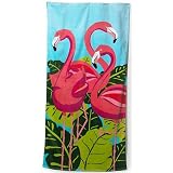 Tropix Chatty Flamingos Beach Towel
