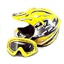 Youth Atv or Motocross Helmet and Goggles Yellow