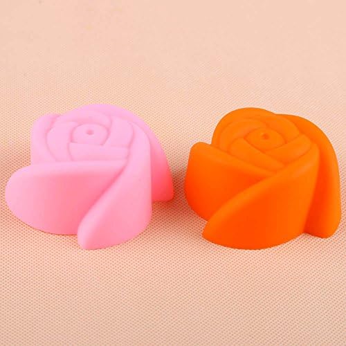 Silicone 7CM Muffin Cup Rose Shape Silicone Cake Mold Pudding Cup Jelly Mold Bakeware Soap Mold