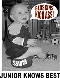 Junior Knows Best Redskins Little Boy Craps in an Eagles Hat T Shirt