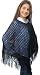 Handmade Open Weave Poncho - 100% Crocheted By Hand - Trendy Black (Teens or Petite Women Clever Gift Idea)