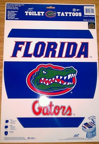 *TOILET TATTOOS* Florida Gators TOILET PEEL & STICK LID APPLIQUE ROUND