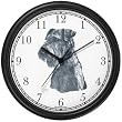 Airdale Dog (MS) Wall Clock by WatchBuddy Timepieces (Black Frame)