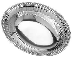 Wilton Armetale Flutes and Pearls Medium Oval Bowl