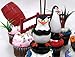 PENGUINS OF MADAGASCAR 12 Piece Birthday CUPCAKE Topper Set, Featuring 6 Random Penguin Figures and Decorative Themed Accessories - Figures Average 2