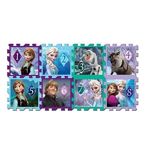 Disney Frozen 8pc Interlocking Foam Floor Mat Hopscotch Activity Play Set