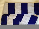 Classic Blue and White Bar Scarf
