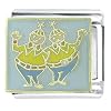 Alice In Wonderland Tweedledee And Tweedledum Italian Charms Bracelet Link