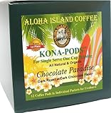 Aloha Island Coffee KONA-POD, Chocolate Paradise Dark Roast, Kona & Hawaiian Coffee Blend, 12-Count Coffee Pods