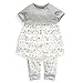 FERENYI Baby Girls Summer Clothes Cartoon Long-Sleeved Dress with Pants Sets