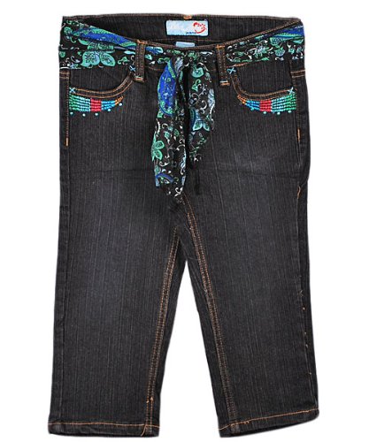 Blue Heart Scarf Belted Skimmer Jeans (Sizes 7 - 16)