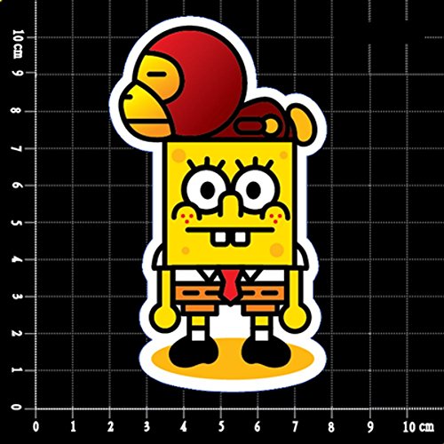 A Bathing Ape Bape + Spongebobs Brand Logo Classic Original Decal Stickers