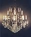 Wrought Iron Crystal Chandelier H30 x W28