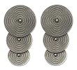Earrings, 'Hypnotique' 1" W 1" L Earrings, 'Hypnotique' 1" W 1" L