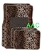 Car Truck SUV Tan Leopard Print Floormats