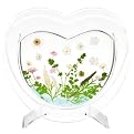 Real-Flower Decor Heart Shape Acrylic Aquarium/ Vase