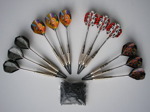 12 Stück Soft-Dartpfeile mit Aluschaft + 50 Softspitzen Karella